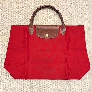 Longchamp Pliage leather handbag